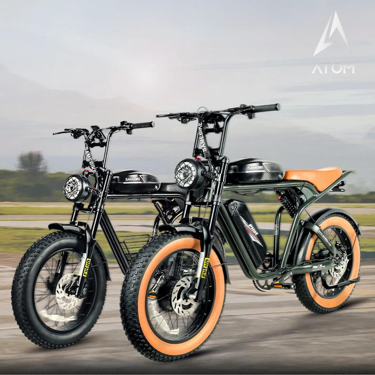 Vélo électrique Fatbike | SAMEBIKE M20 | 1000 W | V-max 25 km/h | Autonomie 80 km - Atom Motors