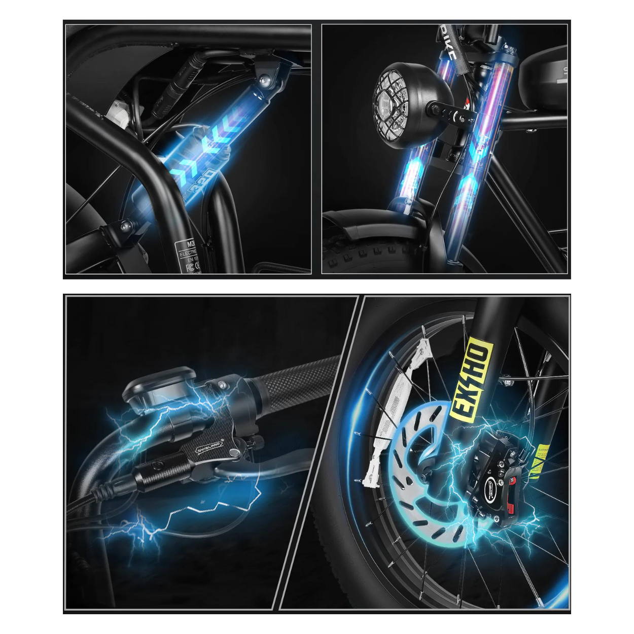 Vélo électrique Fatbike | SAMEBIKE M20 | 1000 W | V-max 25 km/h | Autonomie 80 km - Atom Motors