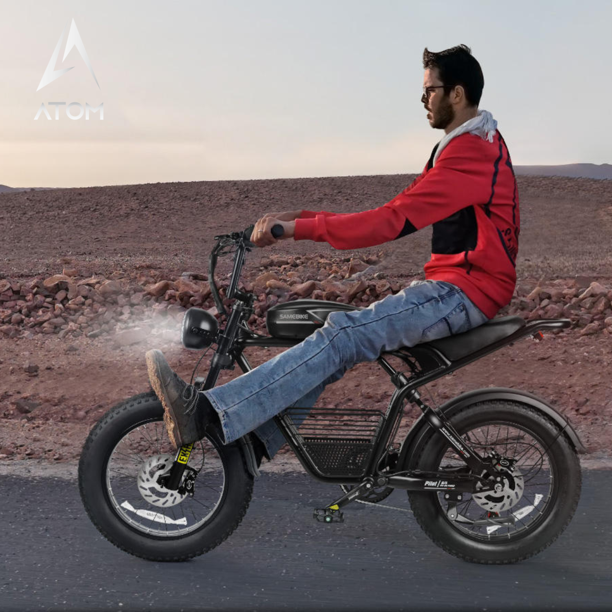 Vélo électrique Fatbike | SAMEBIKE M20 | 1000 W | V-max 25 km/h | Autonomie 80 km - Atom Motors