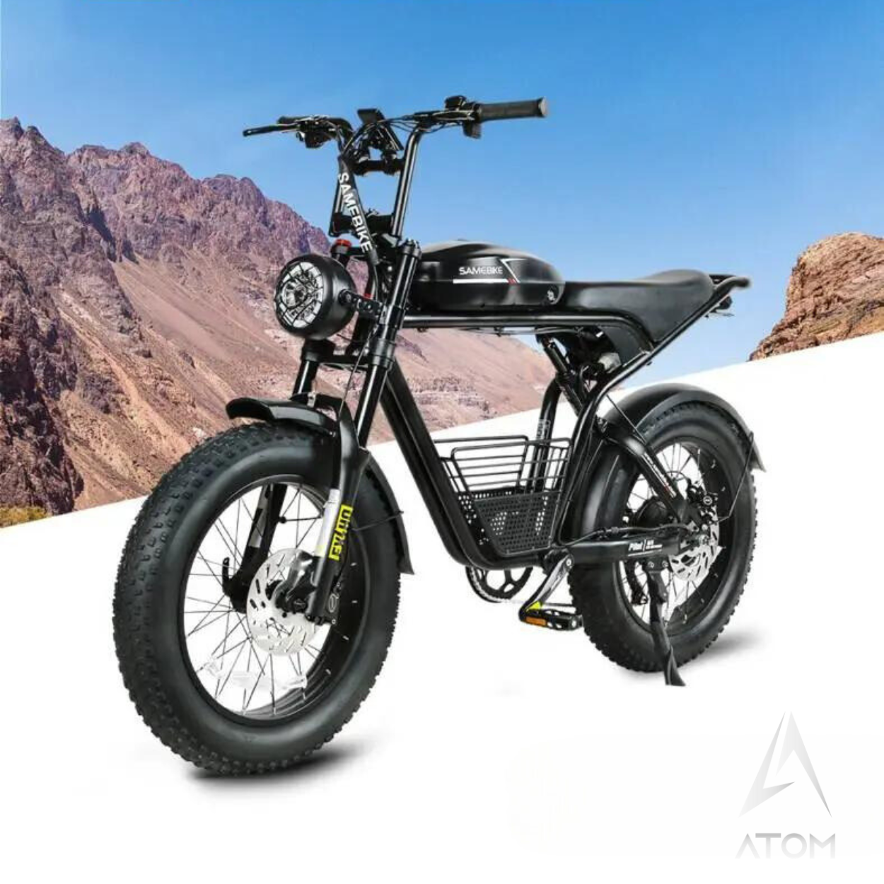 Vélo électrique Fatbike | SAMEBIKE M20 | 1000 W | V-max 25 km/h | Autonomie 80 km - Atom Motors