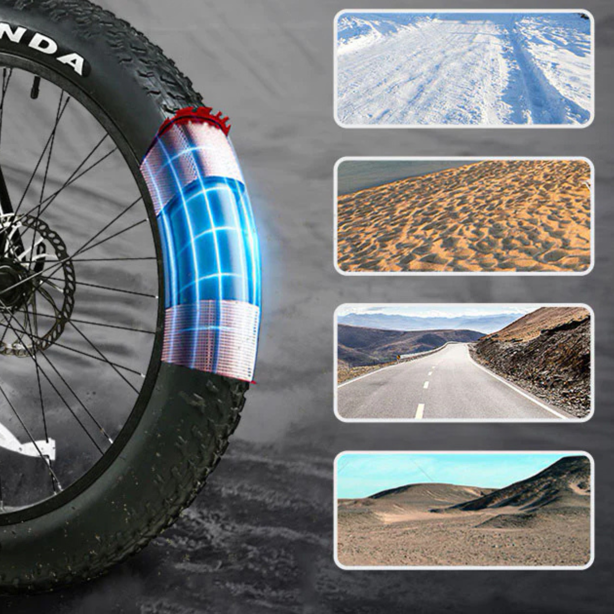 Vélo électrique Fatbike | Samebike RS-A08 | 750 W | V-max 25 km/h | Autonomie 80 km - Atom Motors