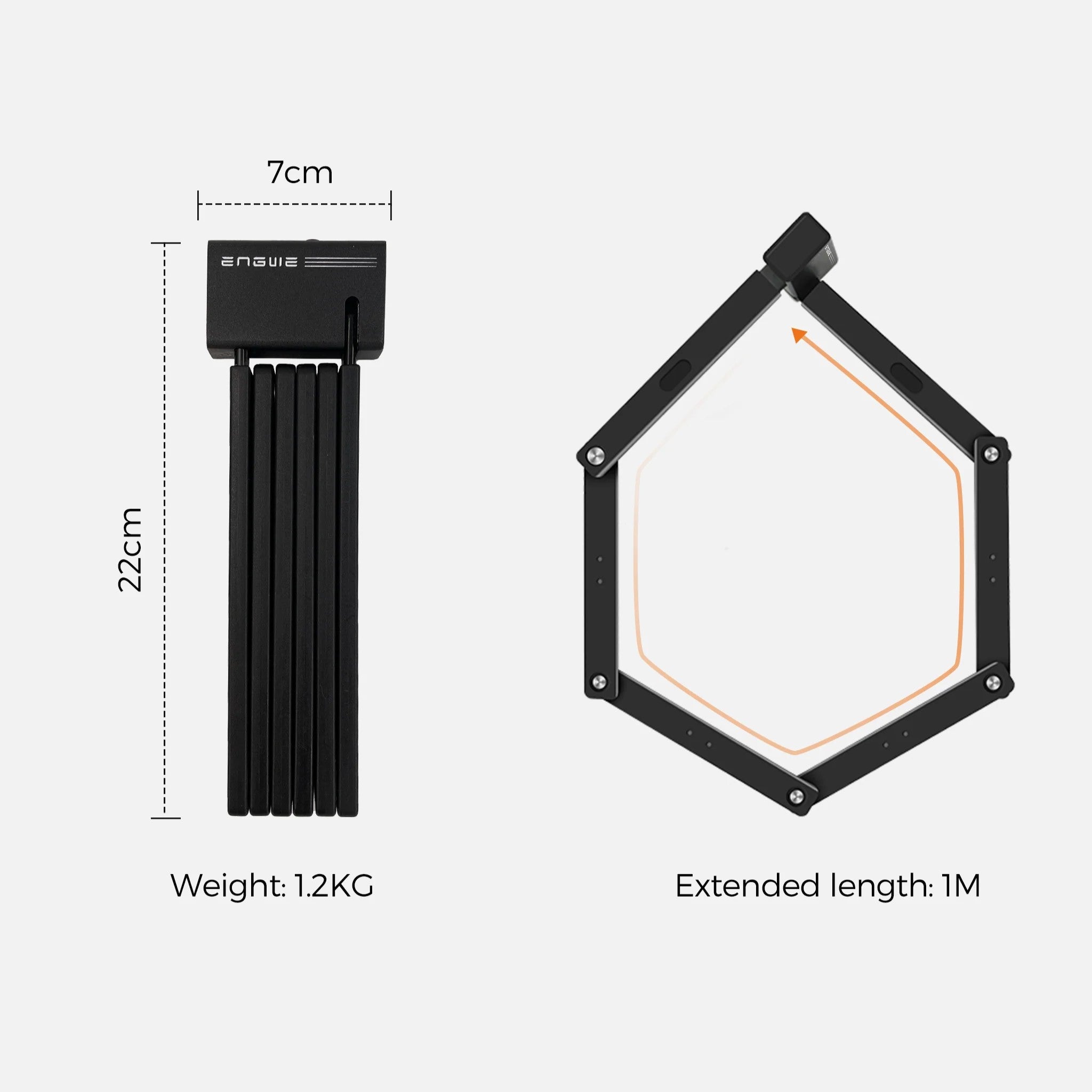 Cadenas Antivol Télescopique de Vélo | Engwe - Atom Motors