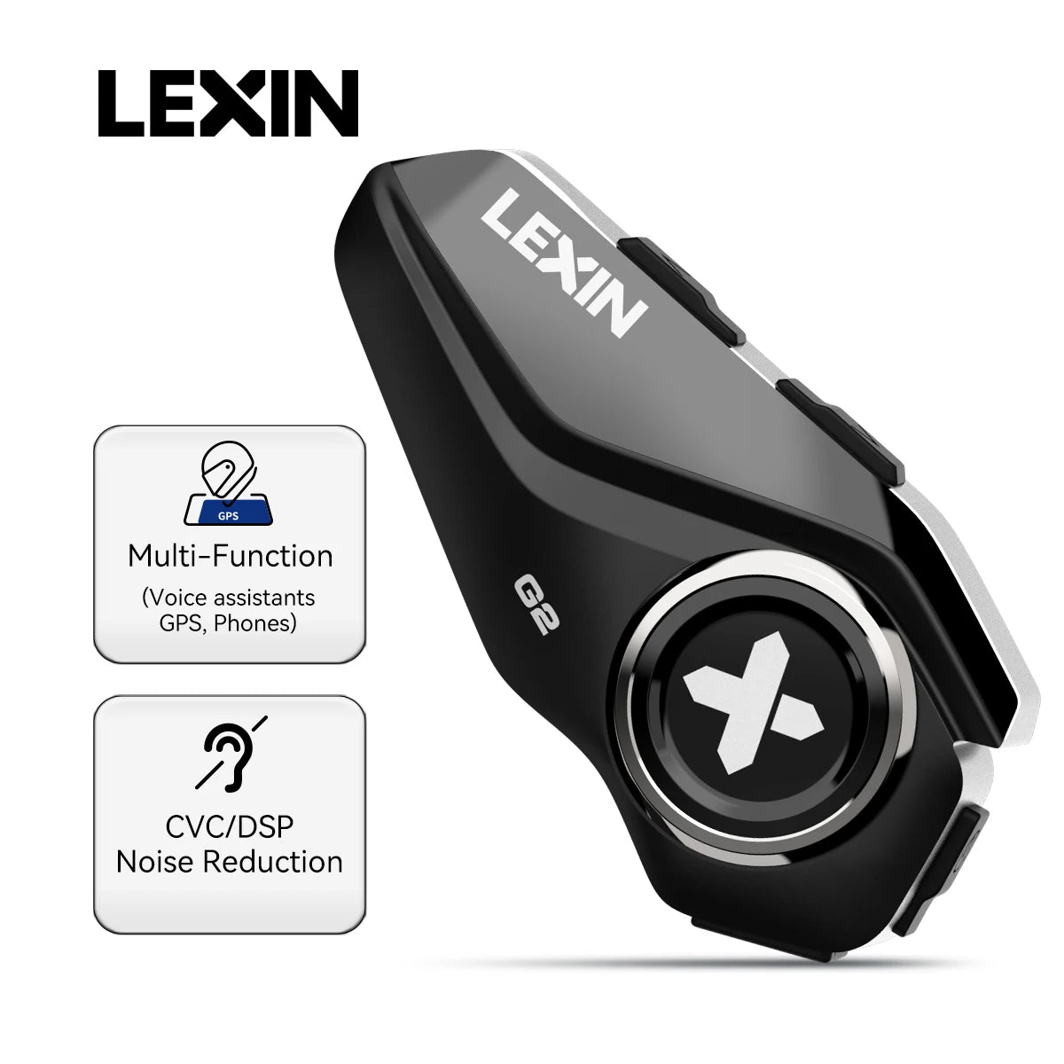 Intercom Bluetooth | LEXIN G2P | 6 personnes - Atom Motors