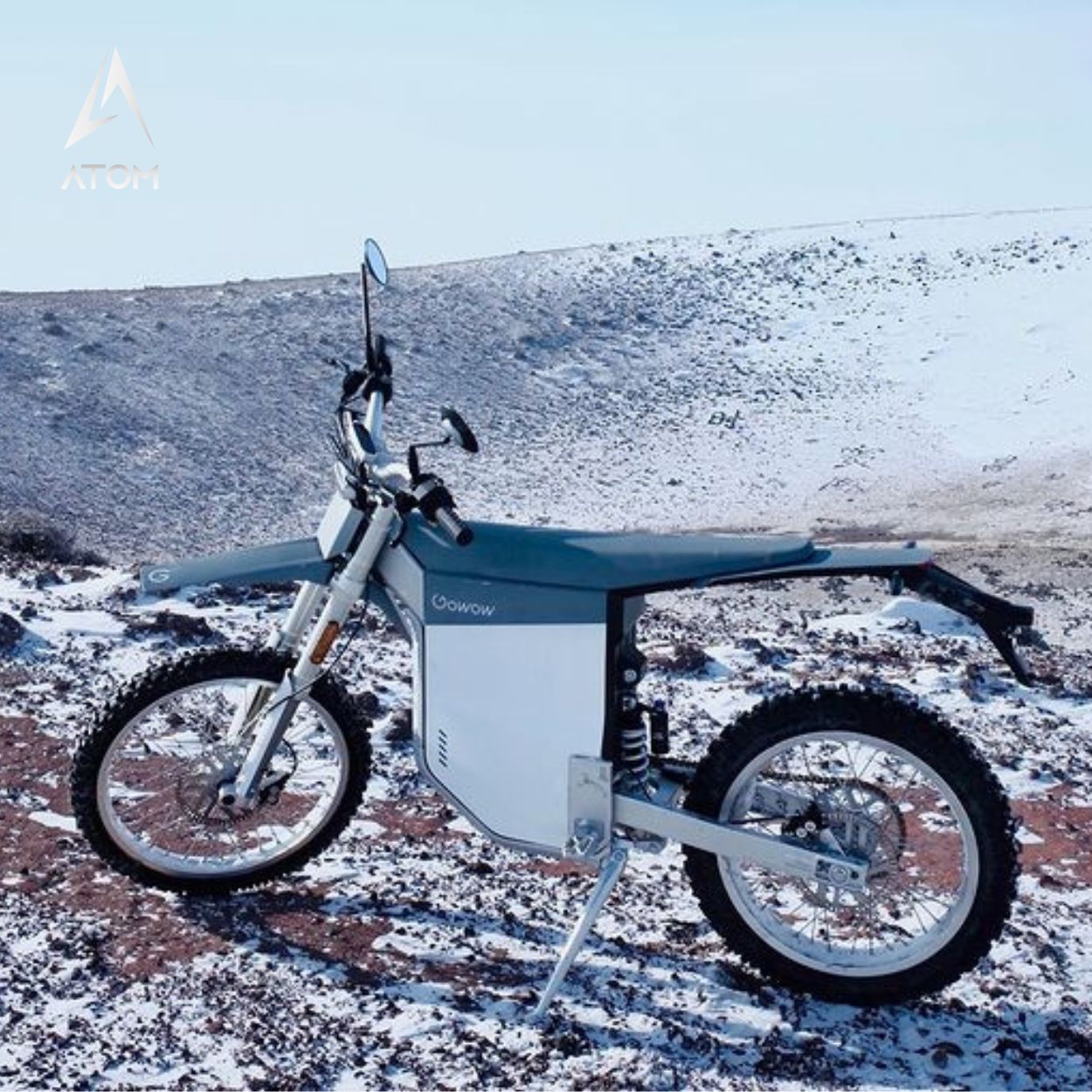 Moto électrique Dirtbike, Gowow Alpha | 8000 W | 50 cc | V-max 45 km/h | Autonomie 75 km - Atom Motors