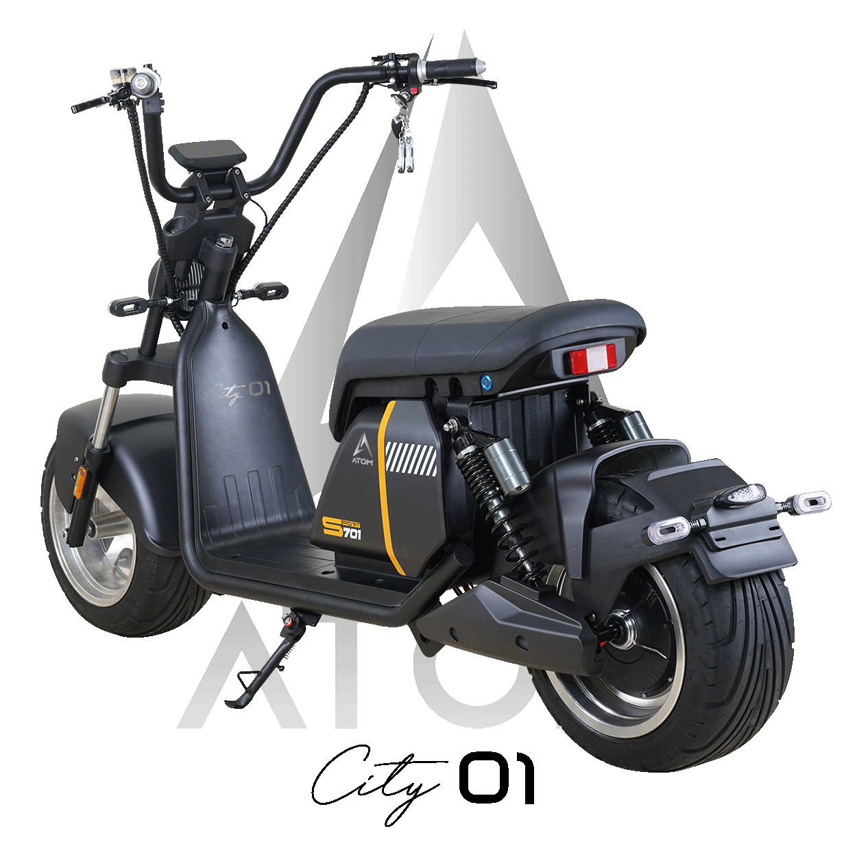 Scooter électrique, Atom City 01 | 3000 W | 50 cc | V-max 45 km/h | Autonomie 60 km - Atom Motors