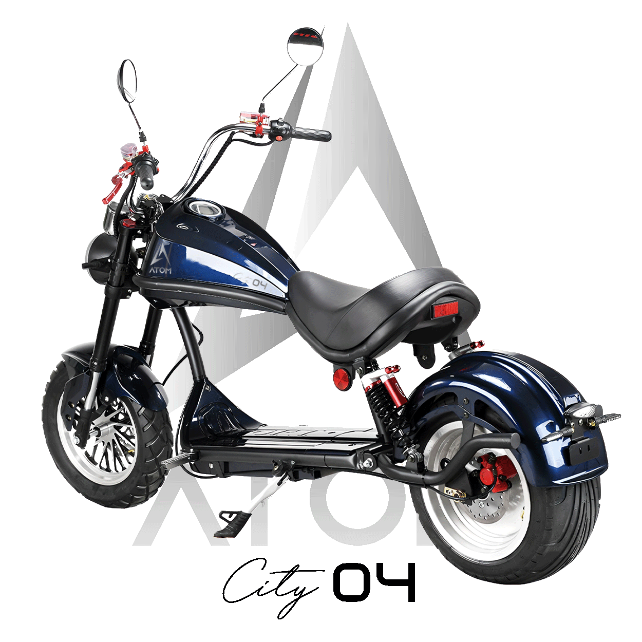 Scooter électrique, Atom City 04 | 2000 W | 50 cc | V-max 45 km/h | Autonomie 60 km - Atom Motors