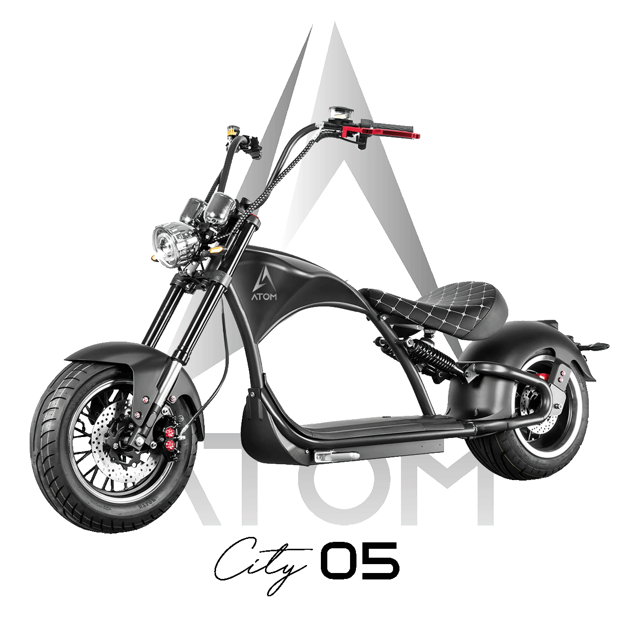 Scooter électrique, Atom City 05 | 2000 W | 50 cc | V-max 45 km/h | Autonomie 80 km - Atom Motors