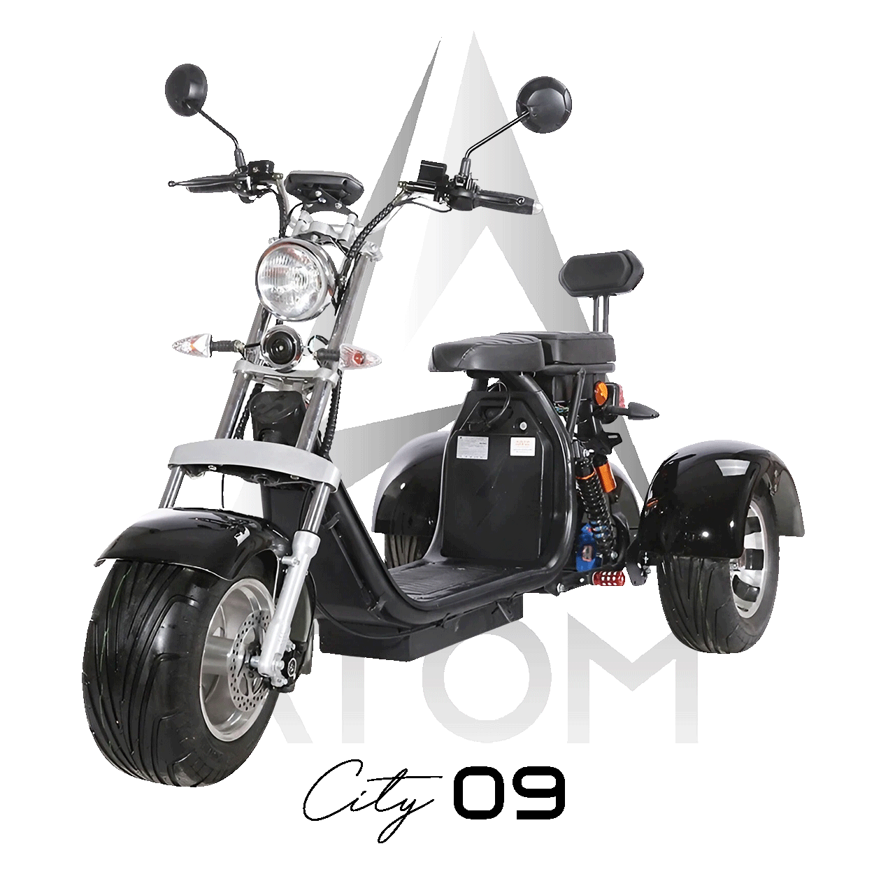 Scooter électrique, Atom City 09 | 2000 W | 50 cc | V-max 45 km/h | Autonomie 60 km - Atom Motors