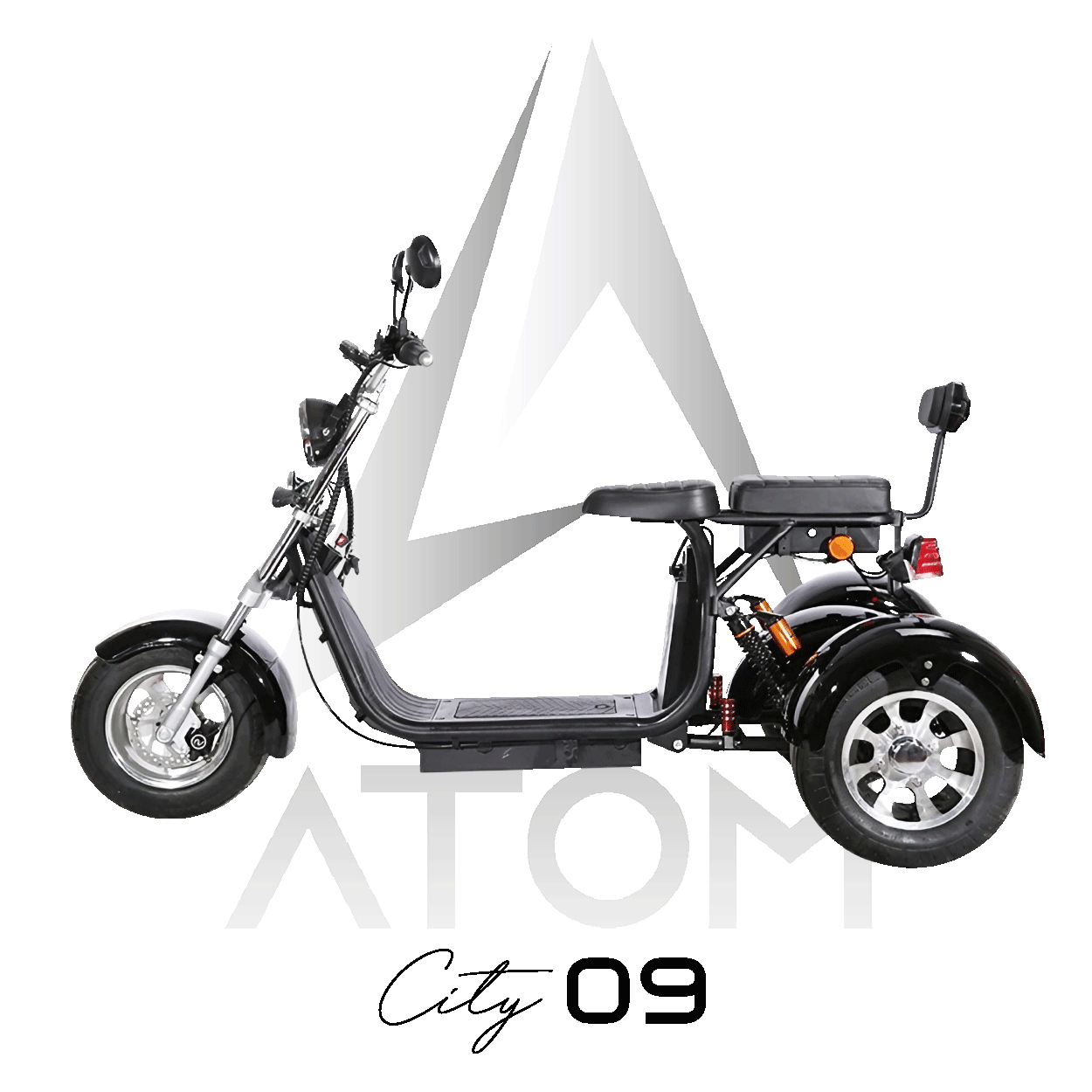 Scooter électrique, Atom City 09 | 2000 W | 50 cc | V-max 45 km/h | Autonomie 60 km - Atom Motors