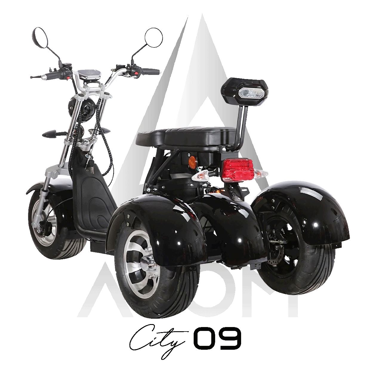 Scooter électrique, Atom City 09 | 2000 W | 50 cc | V-max 45 km/h | Autonomie 60 km - Atom Motors