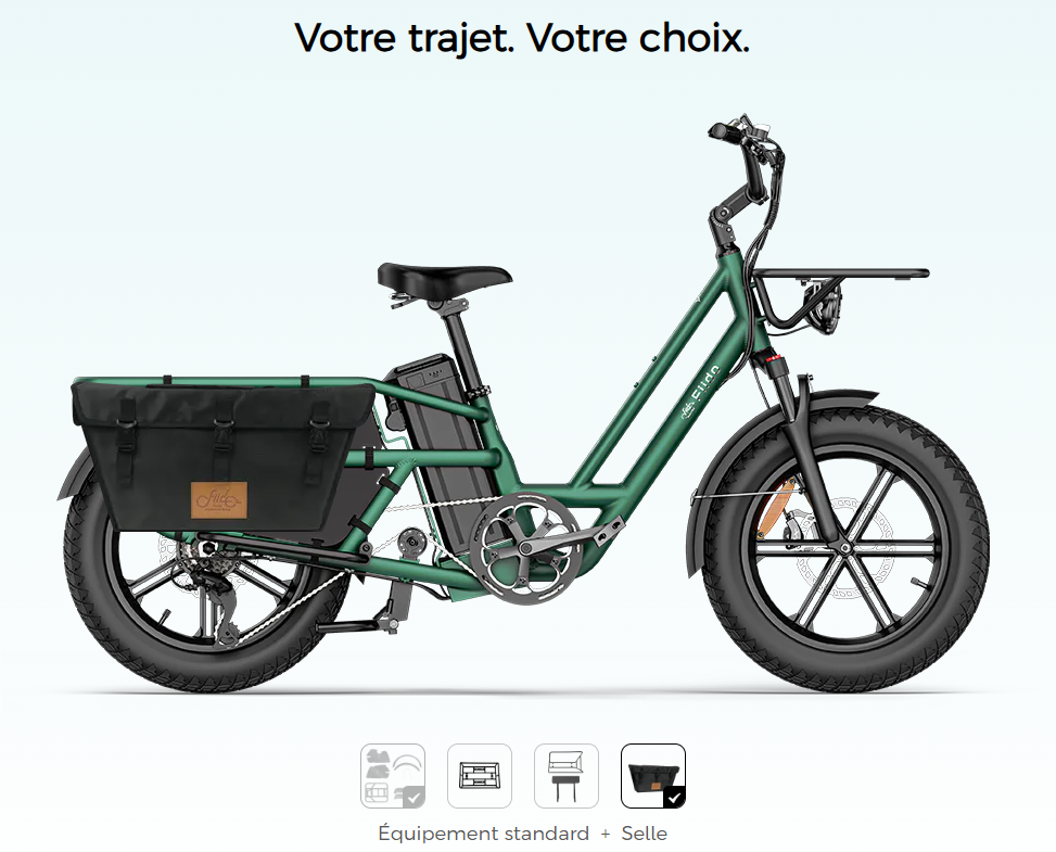 Sacoche arrière Cargo Longtail | Fiido T2 2025 - Atom Motors