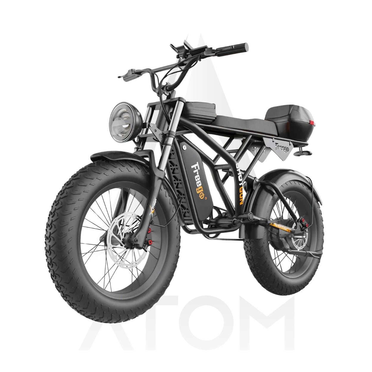 Vélo électrique Fatbike | FREEGO F2 PRO | 1400 W | V-max 25 km/h | Autonomie 80 km - Atom Motors
