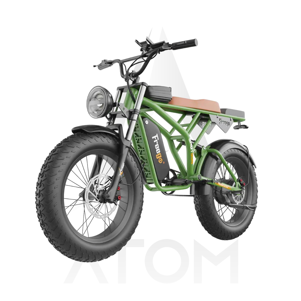 Vélo électrique Fatbike | FREEGO F2 PRO | 1400 W | V-max 25 km/h | Autonomie 80 km - Atom Motors
