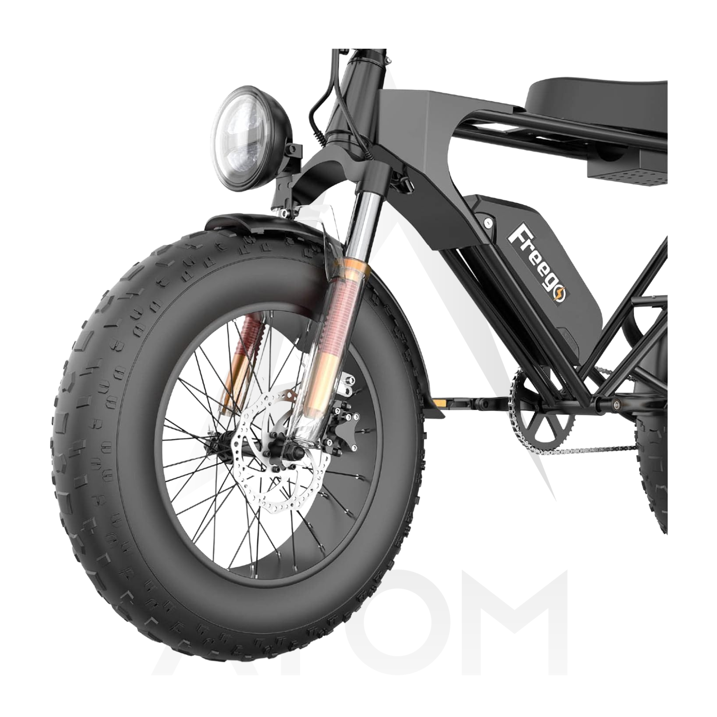 Vélo électrique Fatbike | FREEGO DK 200 | 1200 W | V-max 25 km/h | Autonomie 65 km - Atom Motors