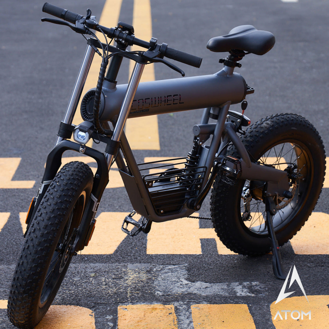 Vélo électrique Fatbike | COSWHEEL T20 | 500 W | V-max 25 km/h | Autonomie 80 km - Atom Motors