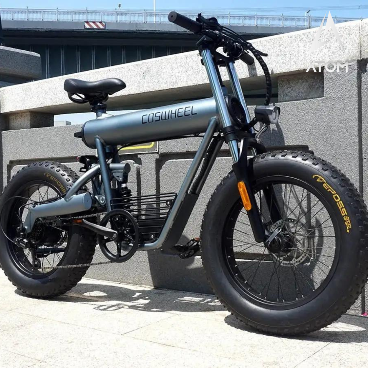 Vélo électrique Fatbike | COSWHEEL T20 | 500 W | V-max 25 km/h | Autonomie 80 km - Atom Motors