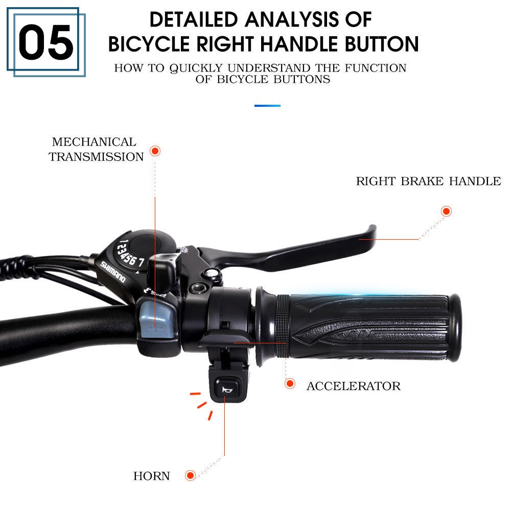 Vélo électrique Fatbike | Atom Ride JY03 | 750 W | V-max 25 km/h | Autonomie 105 km - Atom Motors