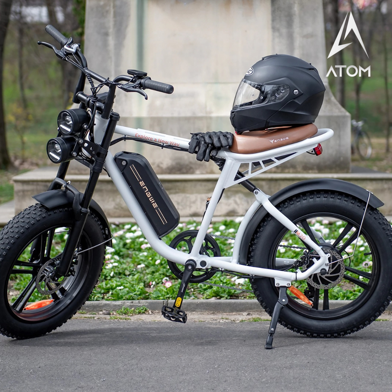 Vélo électrique Fatbike | Engwe M20 | 750 W | V-max 25 km/h | Autonomie 150 km - Atom Motors