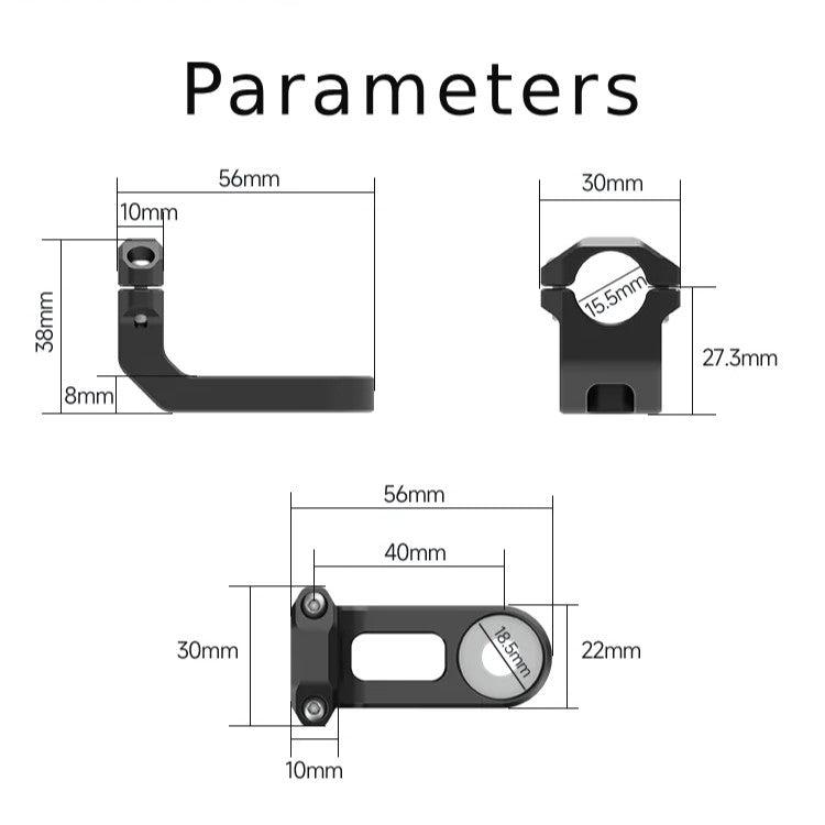 Support d'Extension pour Rétroviseur Latéral  pour AIO-5 Lite | CHIGEE (MFP0057) - Atom Motors