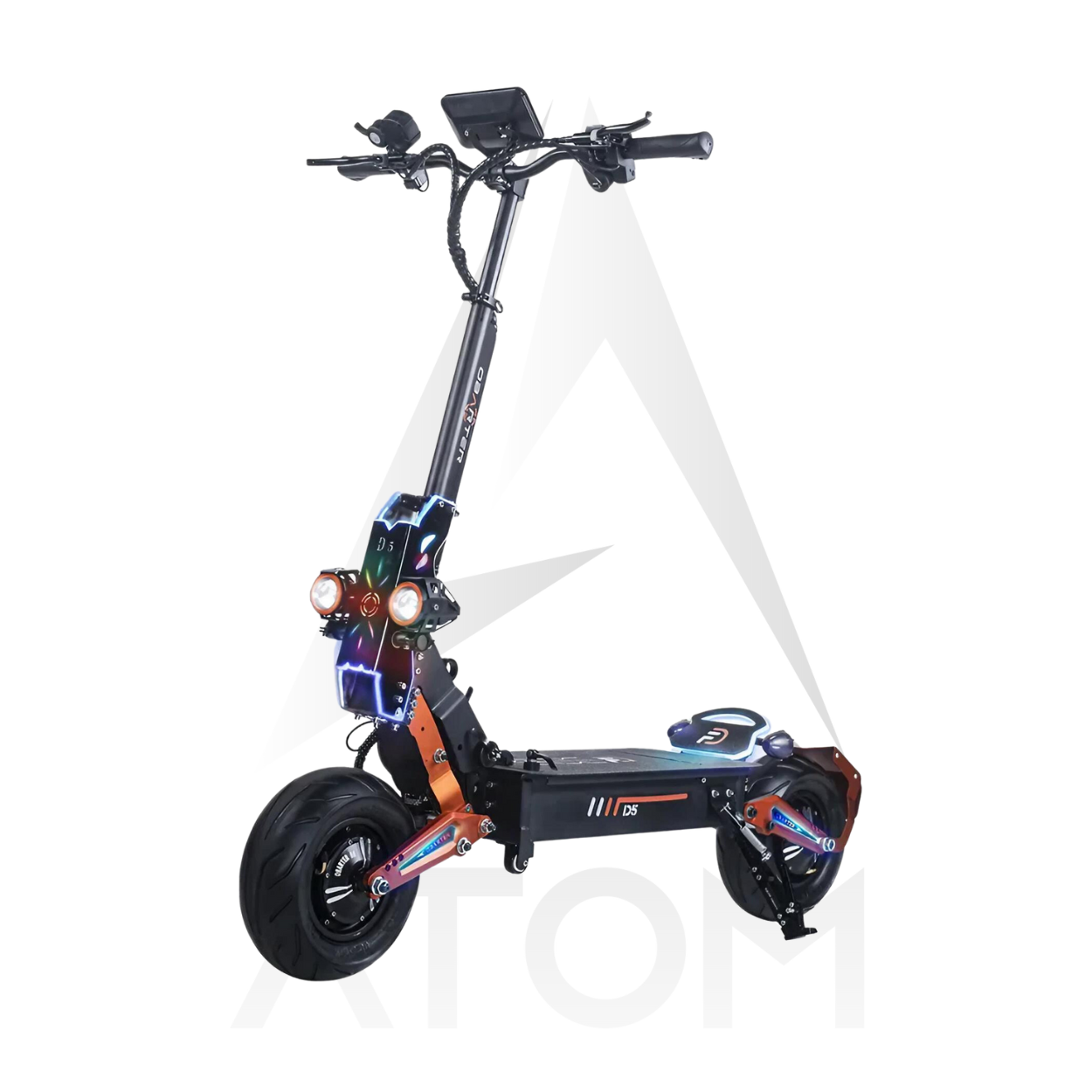 Trottinette électrique | Atom Rush NLD5 | Dual 2x2500 W | OBARTER | V-max 25 km/h | Autonomie 120 km - Atom Motors