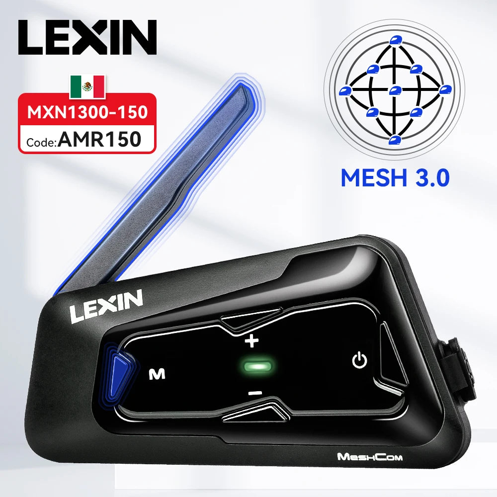 Intercom Bluetooth | LEXIN MTX Mesh | 24 personnes - Atom Motors