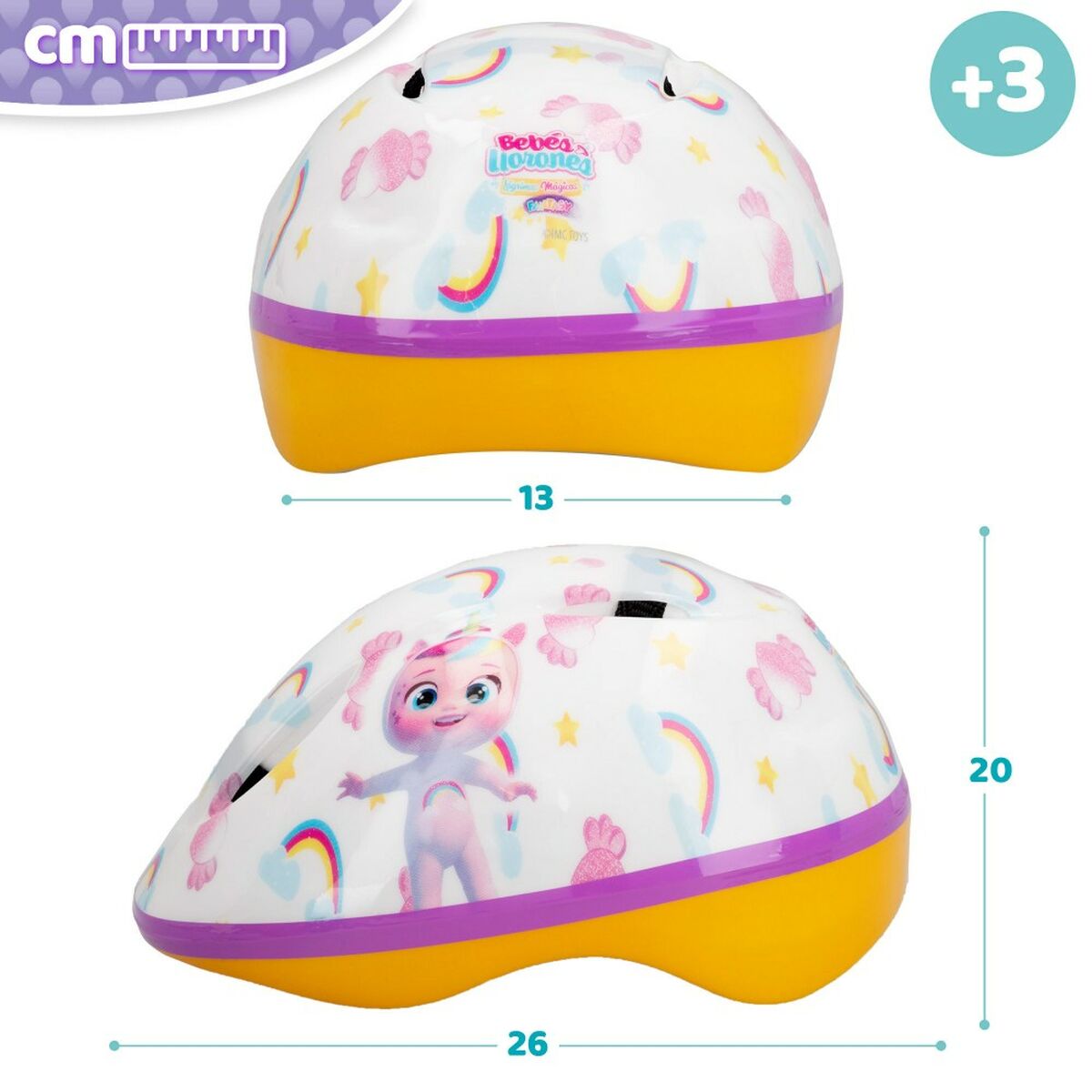 Casque Enfant Cry Babies DREAMY (4 Unités) (52-55 cm) - Atom Motors