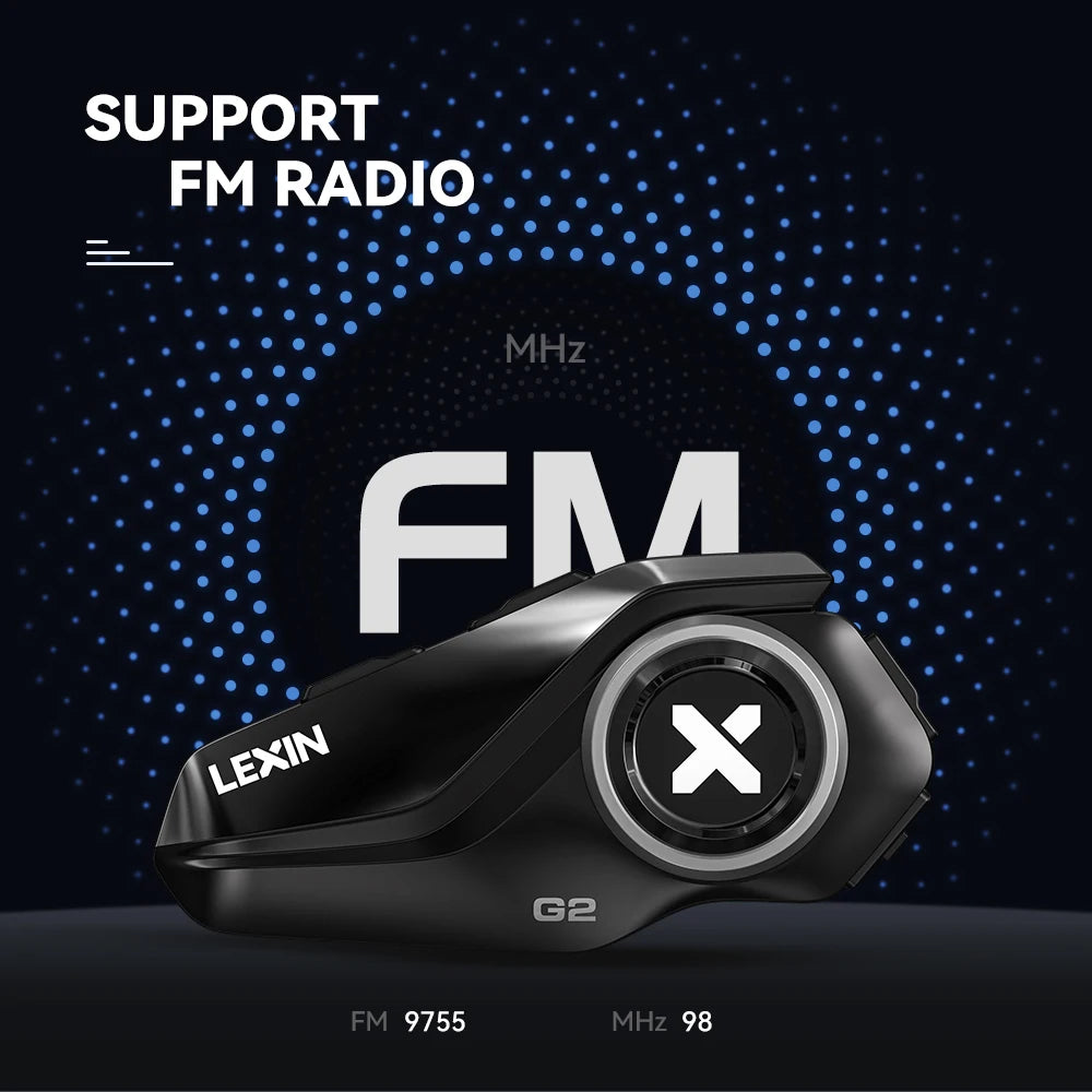 Intercom Bluetooth | LEXIN G2P | 6 personnes - Atom Motors