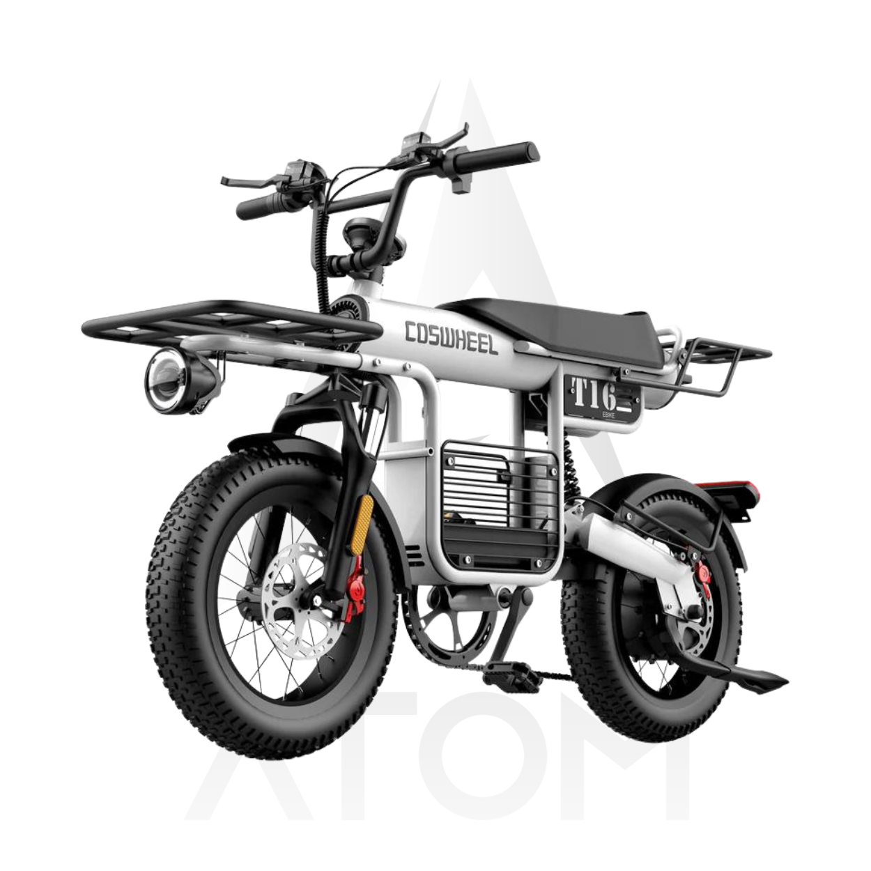 Vélo électrique Fatbike | COSWHEEL T16 | 750W | V-max 25 km/h | Autonomie 113 km - Atom Motors
