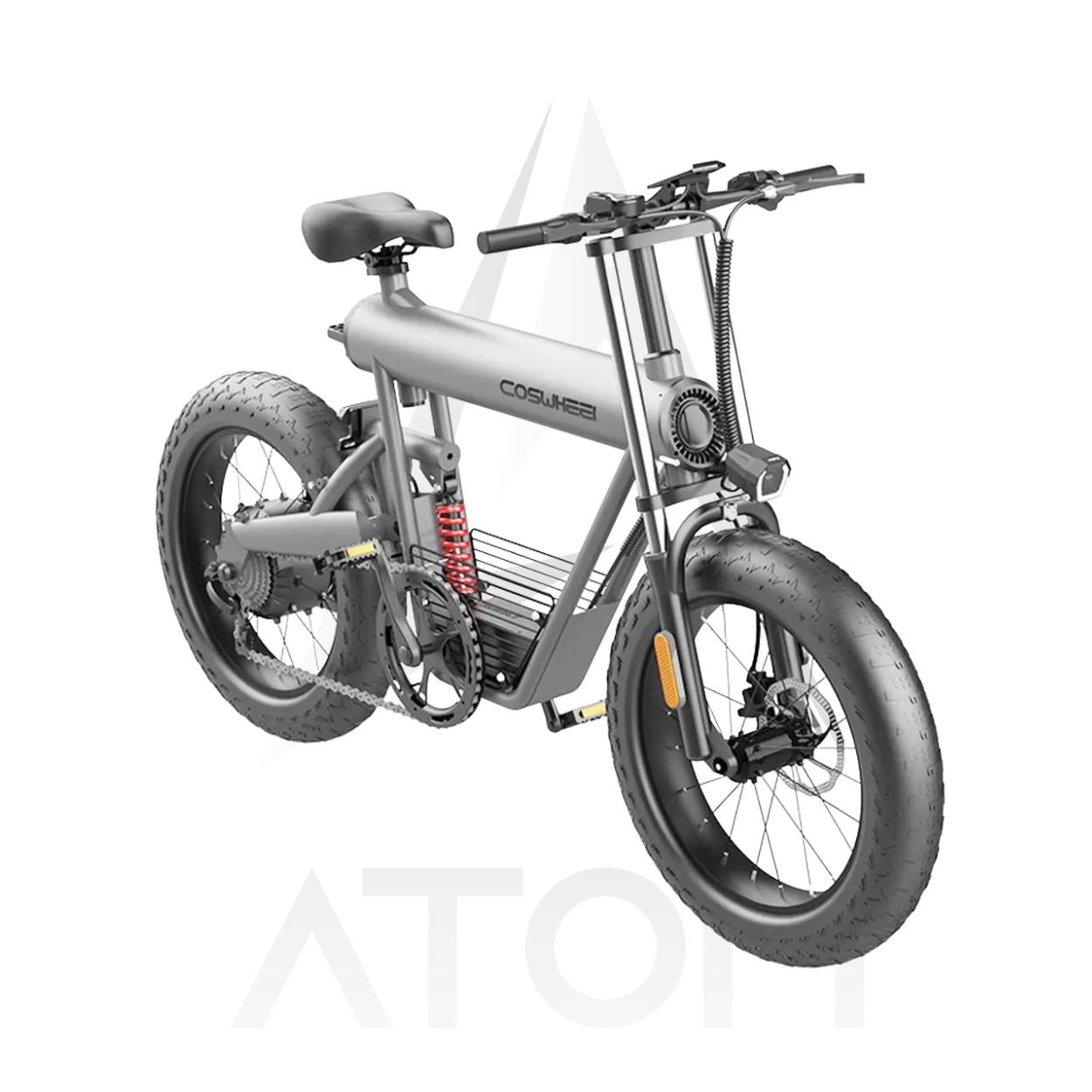 Vélo électrique Fatbike | COSWHEEL T20 | 500 W | V-max 25 km/h | Autonomie 80 km - Atom Motors