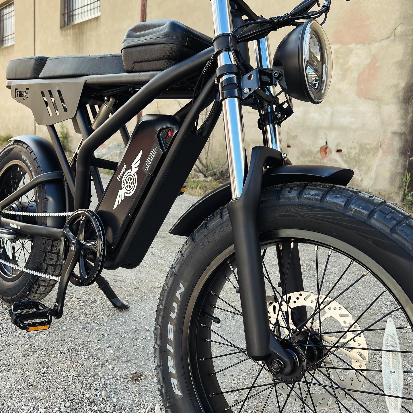 Vélo électrique Fatbike | FREEGO F2 PRO | 1400 W | V-max 25 km/h | Autonomie 80 km - Atom Motors
