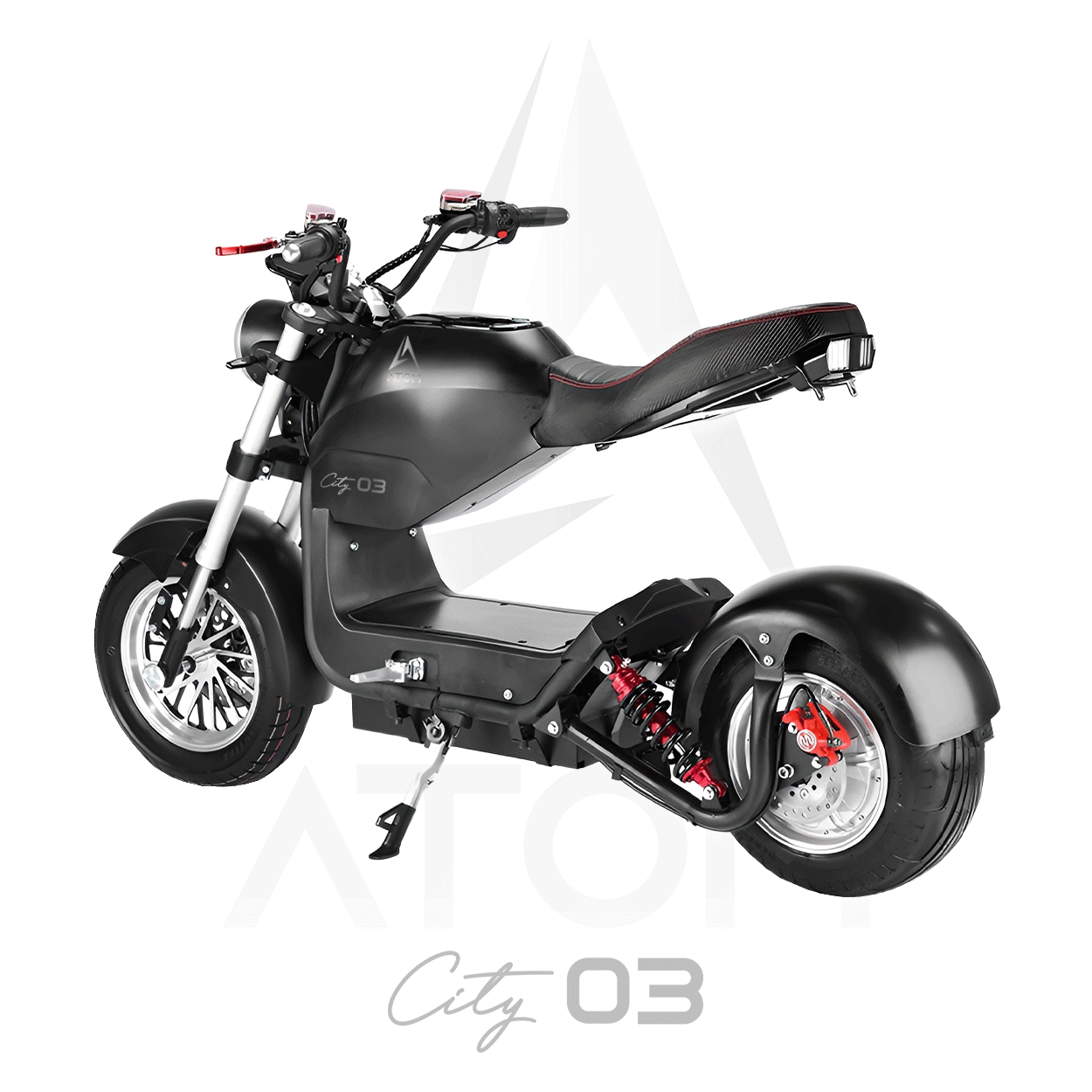 Scooter électrique, Atom City 03 | 1500 W | 50 cc | V-max 45 km/h | Autonomie 60 km - Atom Motors