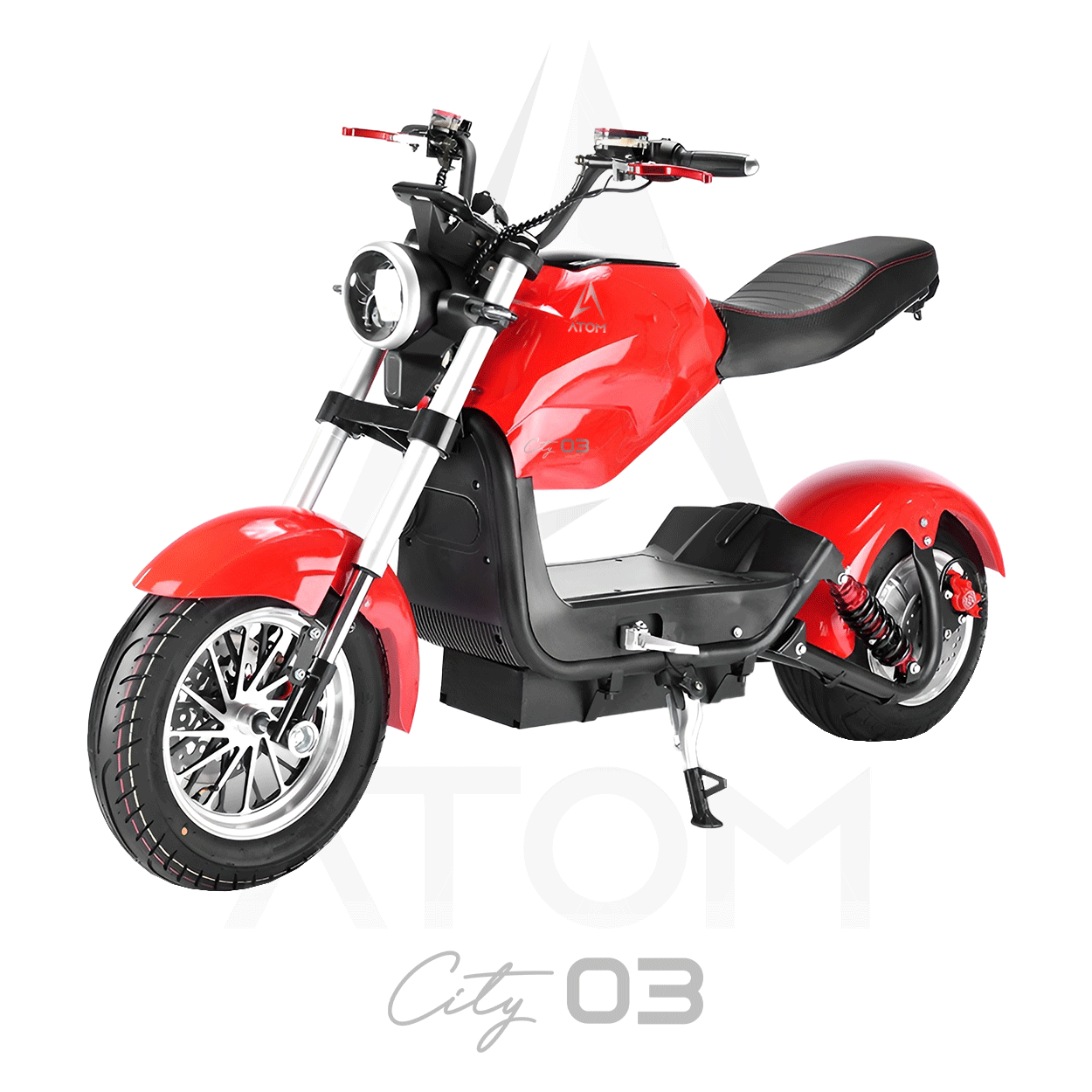 Scooter électrique, Atom City 03 | 1500 W | 50 cc | V-max 45 km/h | Autonomie 60 km - Atom Motors