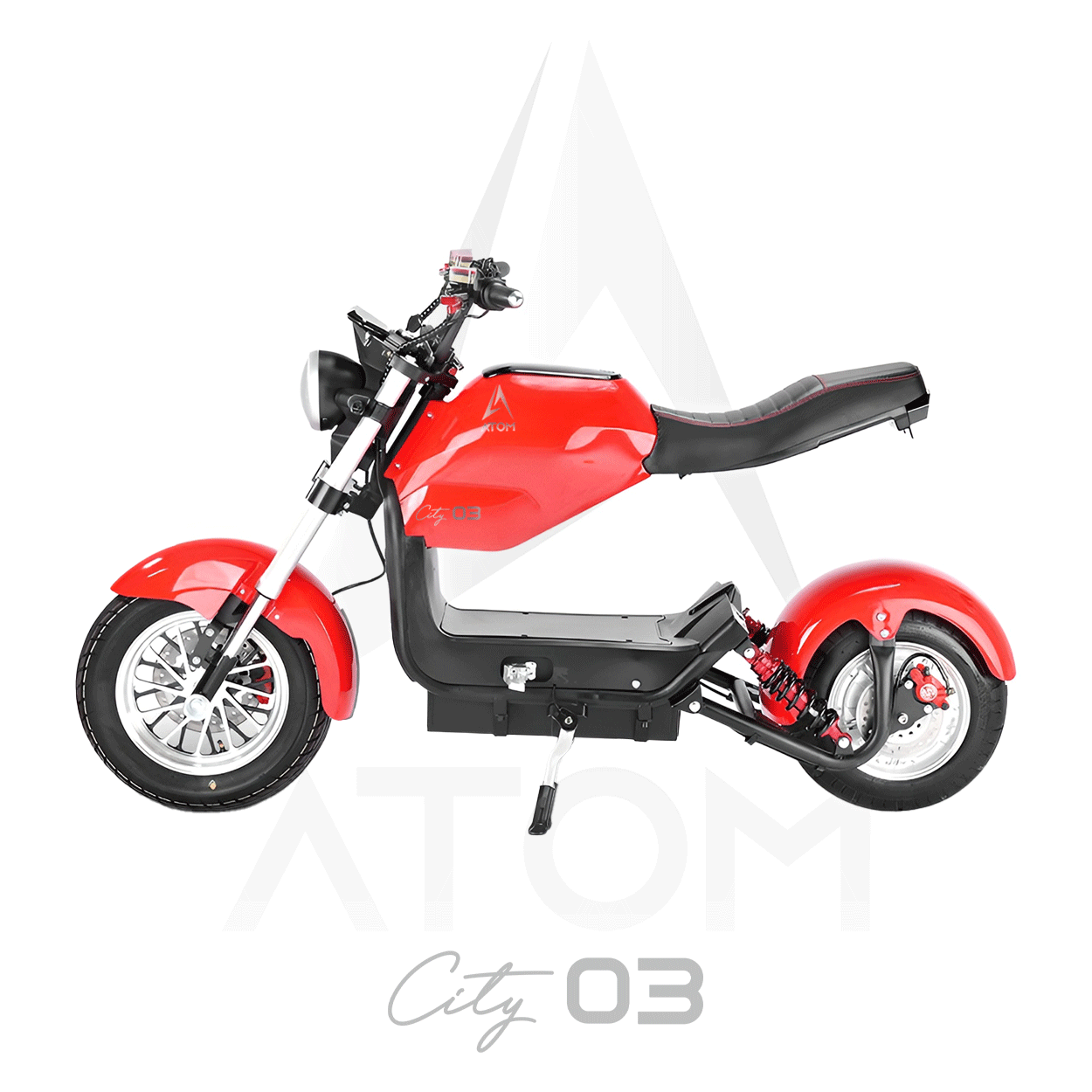 Scooter électrique, Atom City 03 | 1500 W | 50 cc | V-max 45 km/h | Autonomie 60 km - Atom Motors