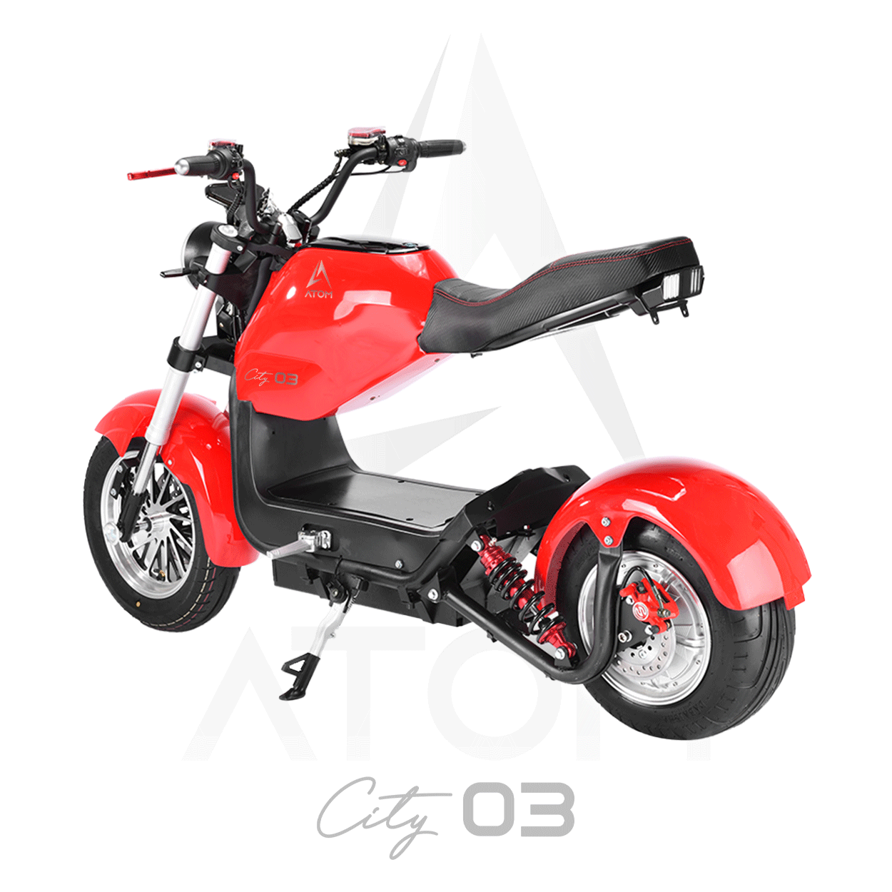 Scooter électrique, Atom City 03 | 1500 W | 50 cc | V-max 45 km/h | Autonomie 60 km - Atom Motors