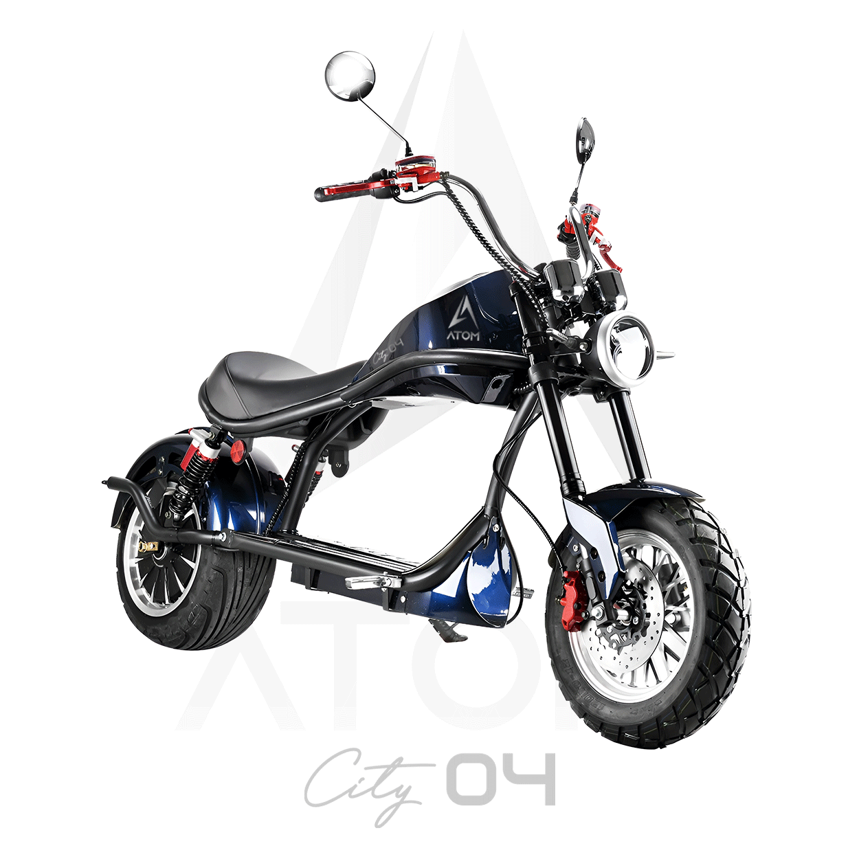 Scooter électrique, Atom City 04 | 2000 W | 50 cc | V-max 45 km/h | Autonomie 60 km - Atom Motors