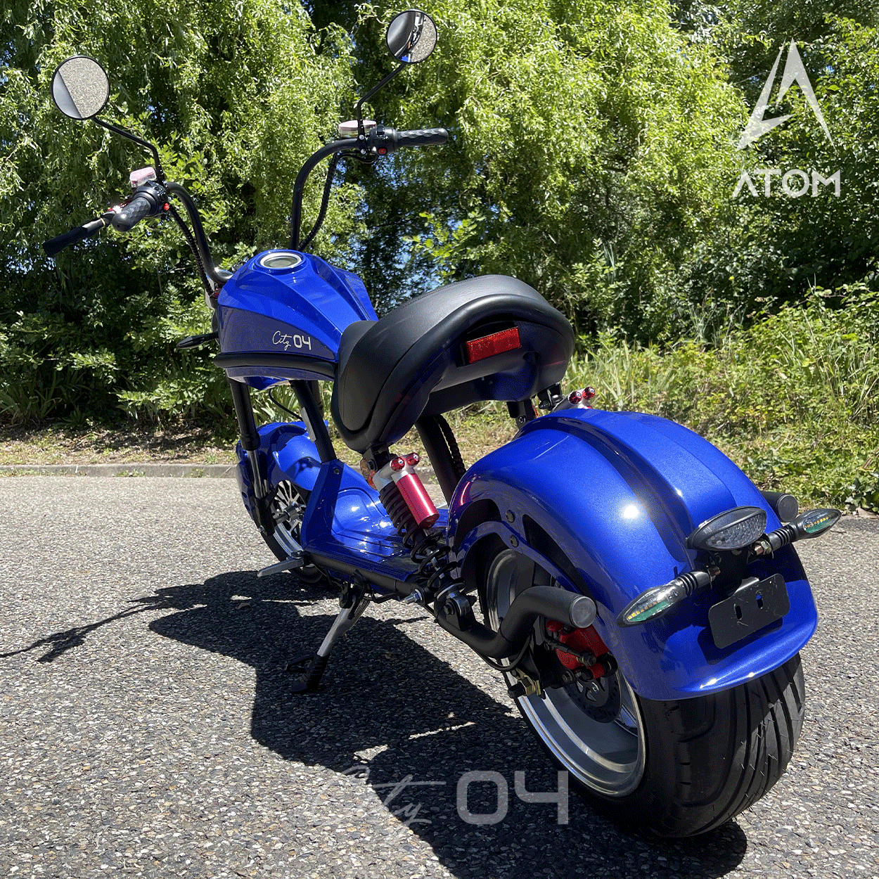Scooter électrique, Atom City 04 | 2000 W | 50 cc | V-max 45 km/h | Autonomie 60 km - Atom Motors