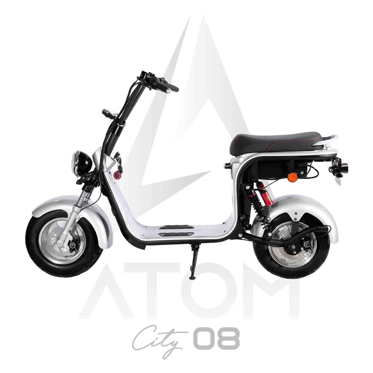 Scooter électrique, Atom City 08 | 2000 W | 50 cc | V-max 45 km/h | Autonomie 60 km - Atom Motors