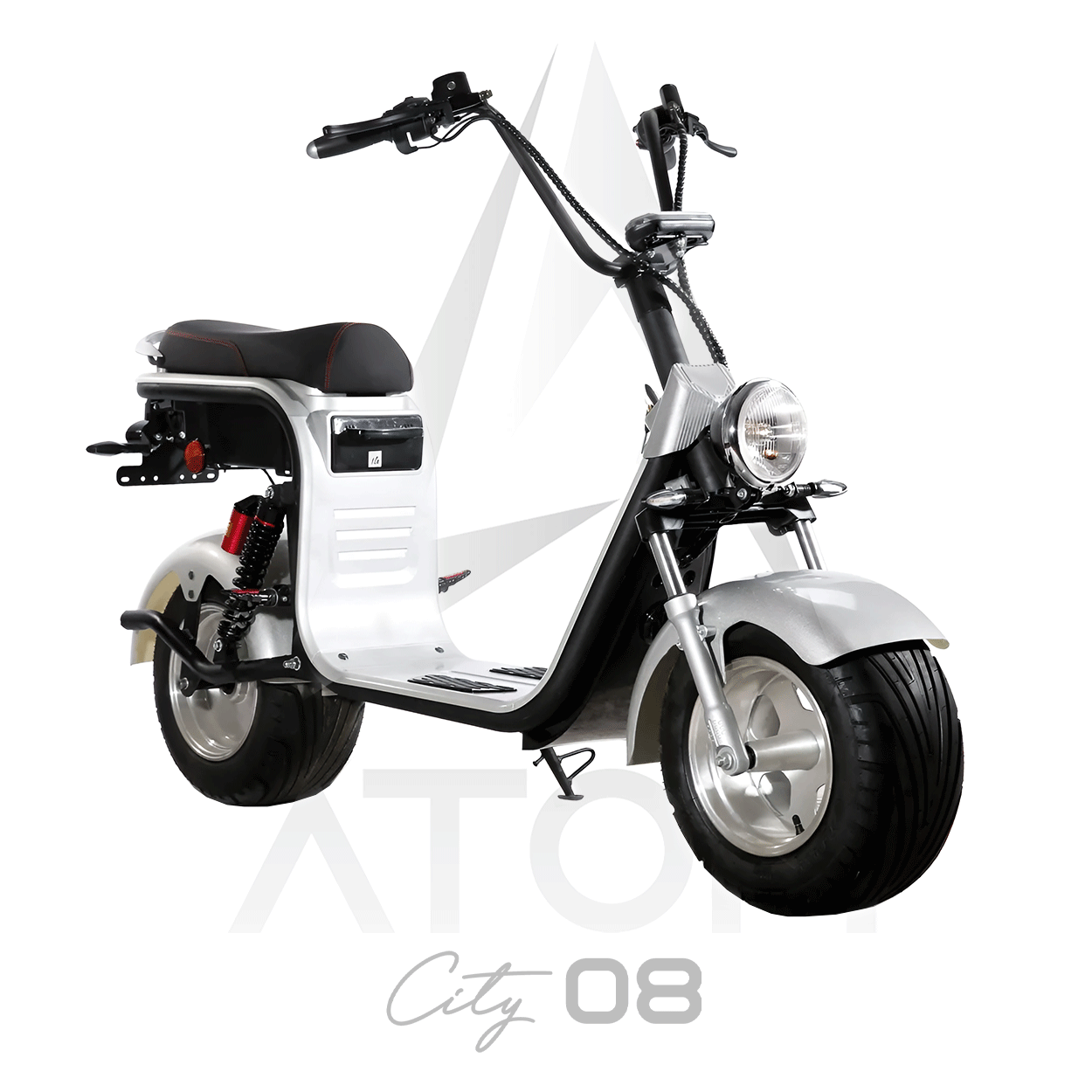 Scooter électrique, Atom City 08 | 2000 W | 50 cc | V-max 45 km/h | Autonomie 60 km - Atom Motors