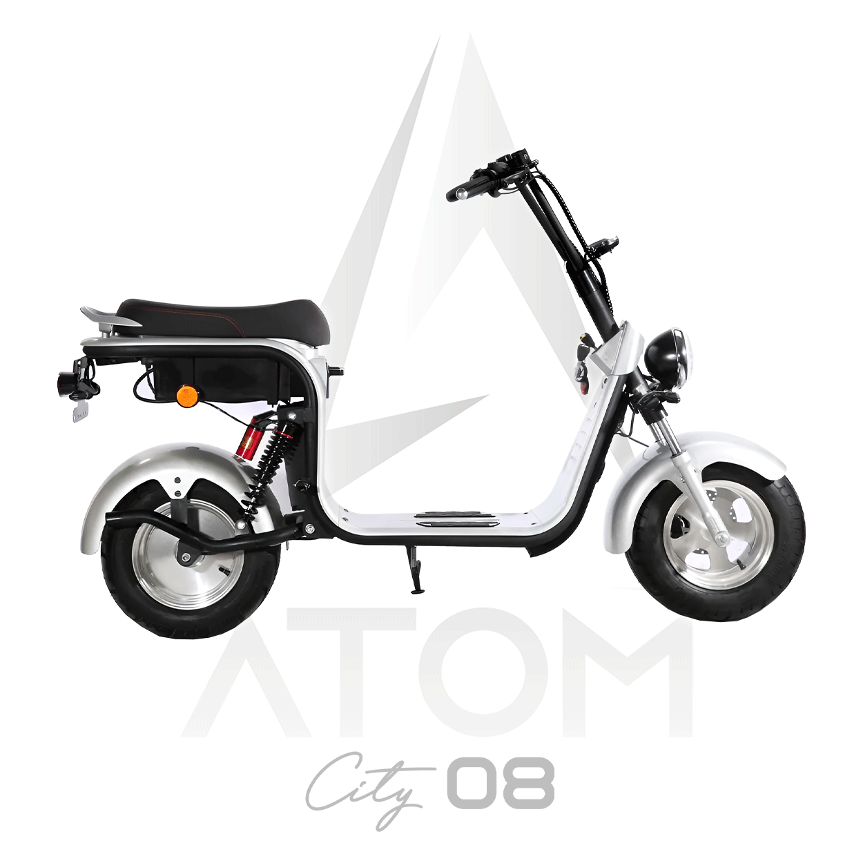 Scooter électrique, Atom City 08 | 2000 W | 50 cc | V-max 45 km/h | Autonomie 60 km - Atom Motors