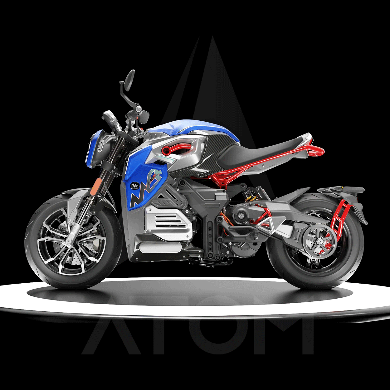 Moto électrique, OVAOBIKE MCR-S | 11 000 W | 125 cc | V-max 148 km/h | Autonomie 210 km - Atom Motors