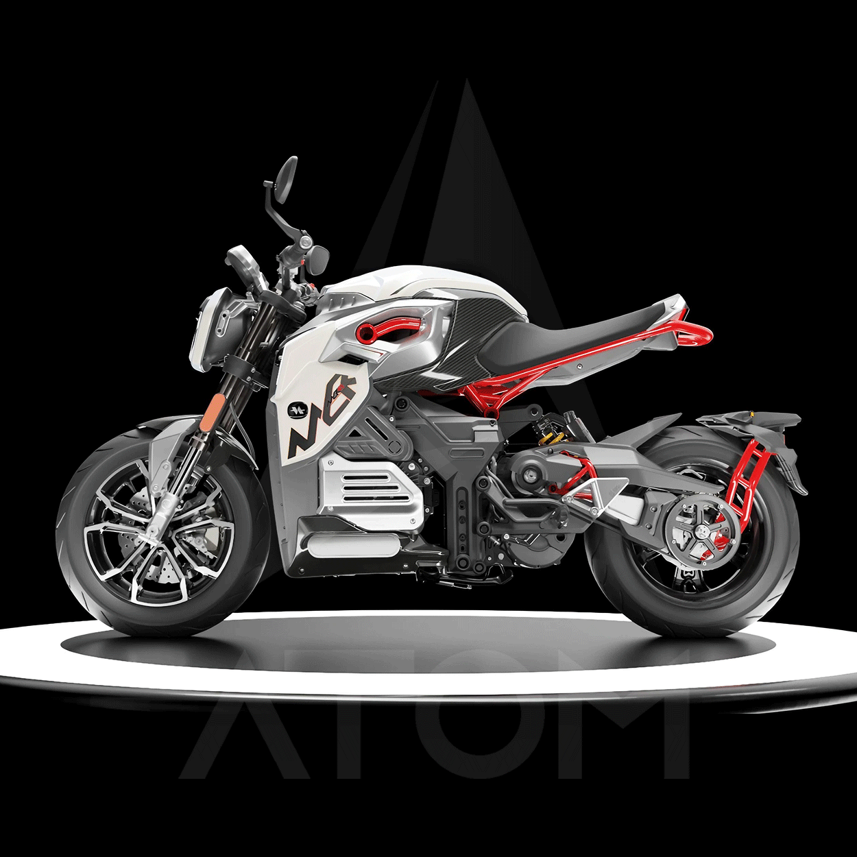 Moto électrique, OVAOBIKE MCR-S | 11 000 W | 125 cc | V-max 148 km/h | Autonomie 210 km - Atom Motors