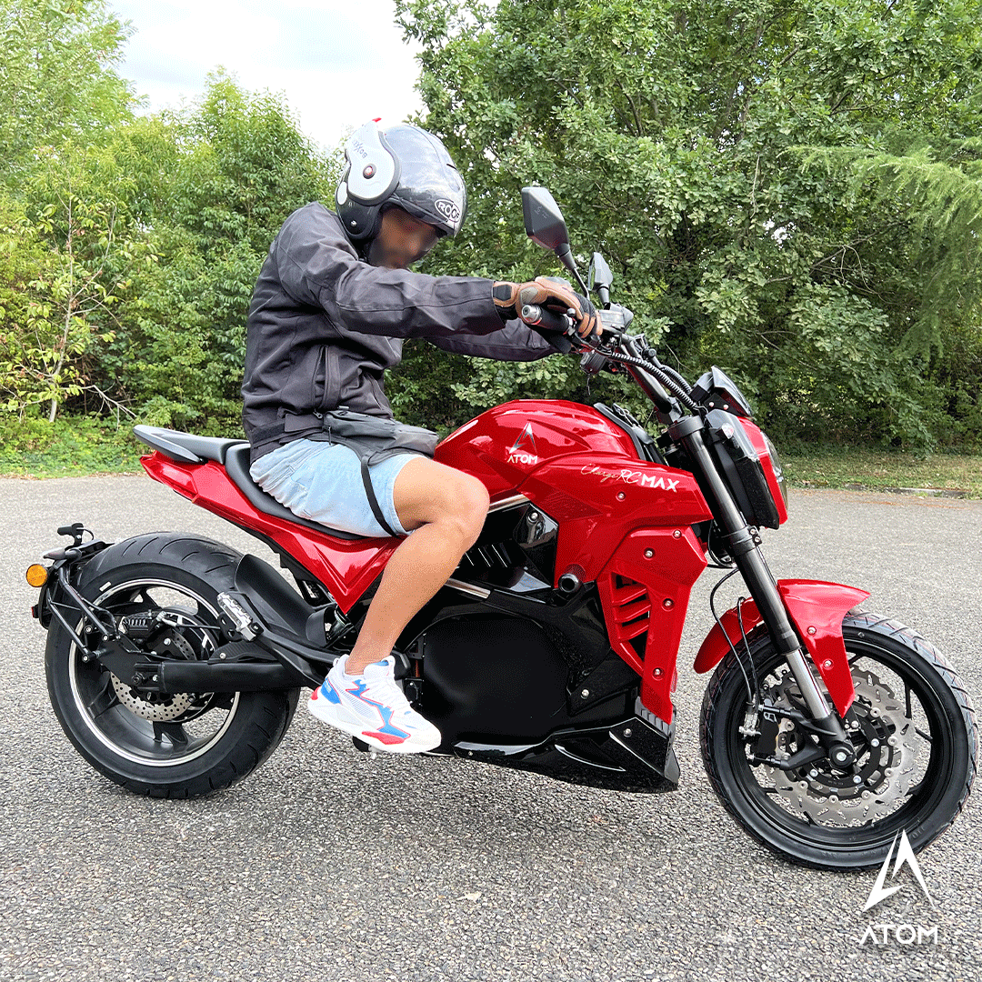 Moto électrique, Atom Charge RC | 5000 W | 125 cc | V-max 120 km/h | Autonomie 130 km - Atom Motors