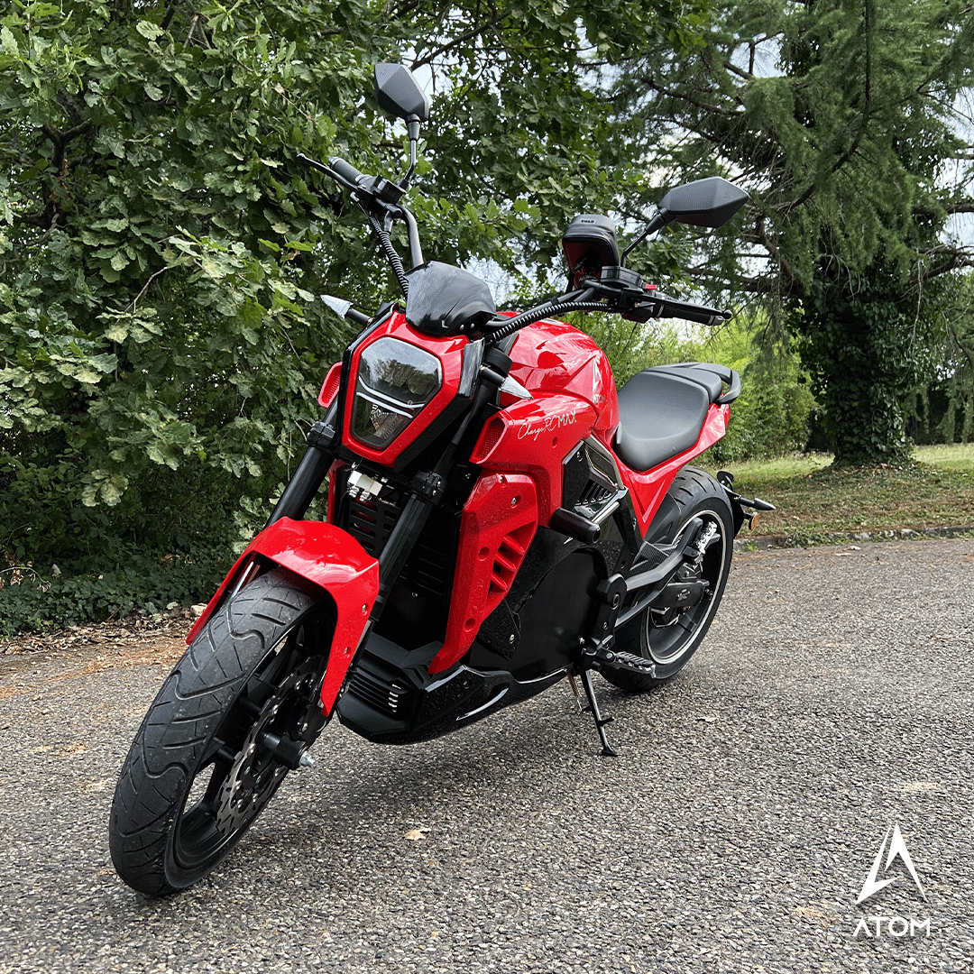Moto électrique, Atom Charge RC | 5000 W | 125 cc | V-max 120 km/h | Autonomie 130 km - Atom Motors