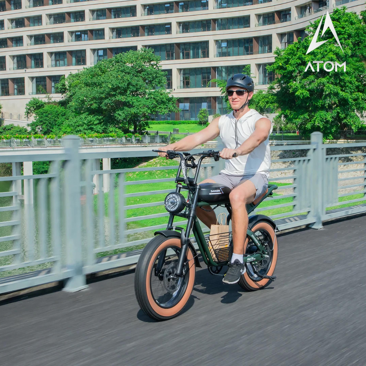 Vélo électrique Fatbike | SAMEBIKE M20 | 1000 W | V-max 25 km/h | Autonomie 80 km - Atom Motors