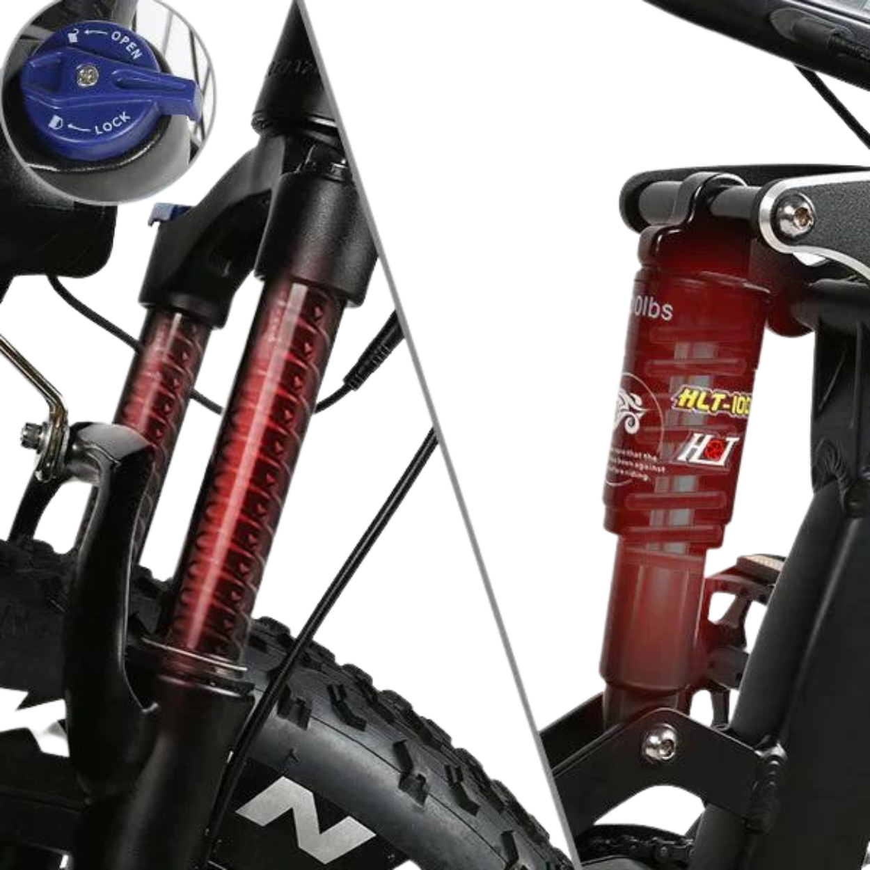 Vélo électrique Fatbike | Samebike RS-A08 | 750 W | V-max 25 km/h | Autonomie 80 km - Atom Motors