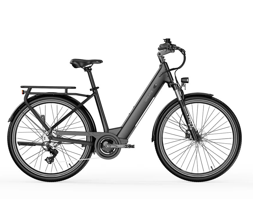Vélo électrique urbain | A-Spadz QREATE City Pro | 250 W | V-max 25 km/h | Autonomie jusqu’à 100 km - Atom Motors
