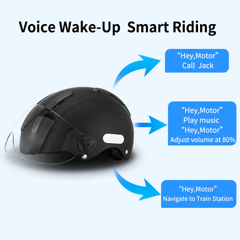 Casque Intelligent vélo et trottinette | Audio Bluetooth | Waterproof - Atom Motors