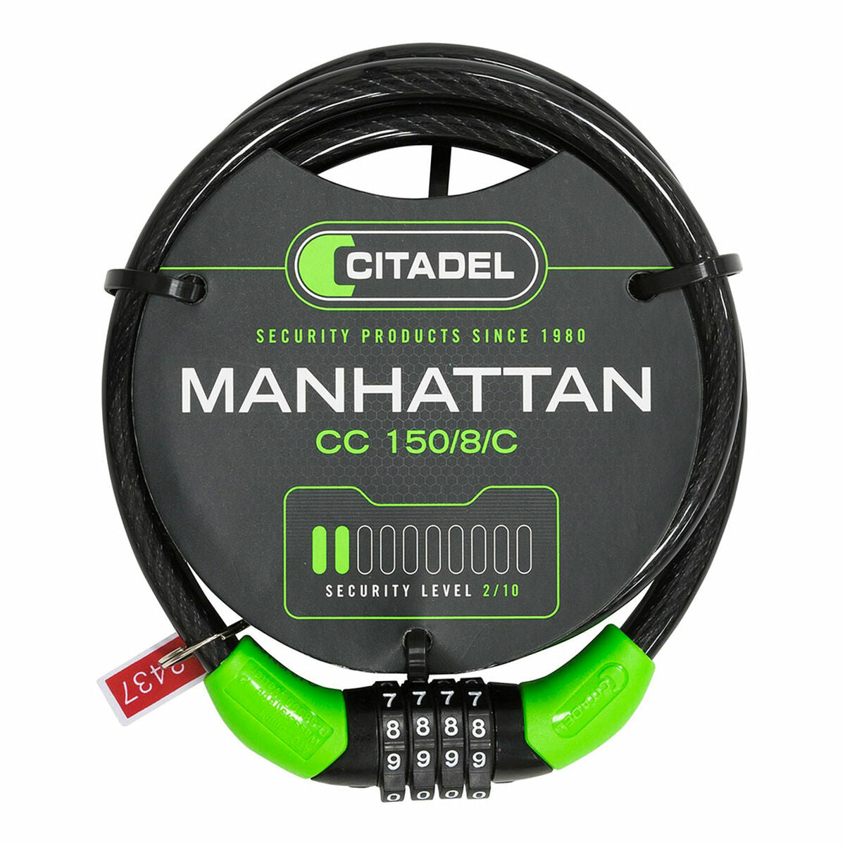 Câble avec cadenas Citadel Manhattan cc 150/8/c Combinaison Noir 150 cm - Atom Motors