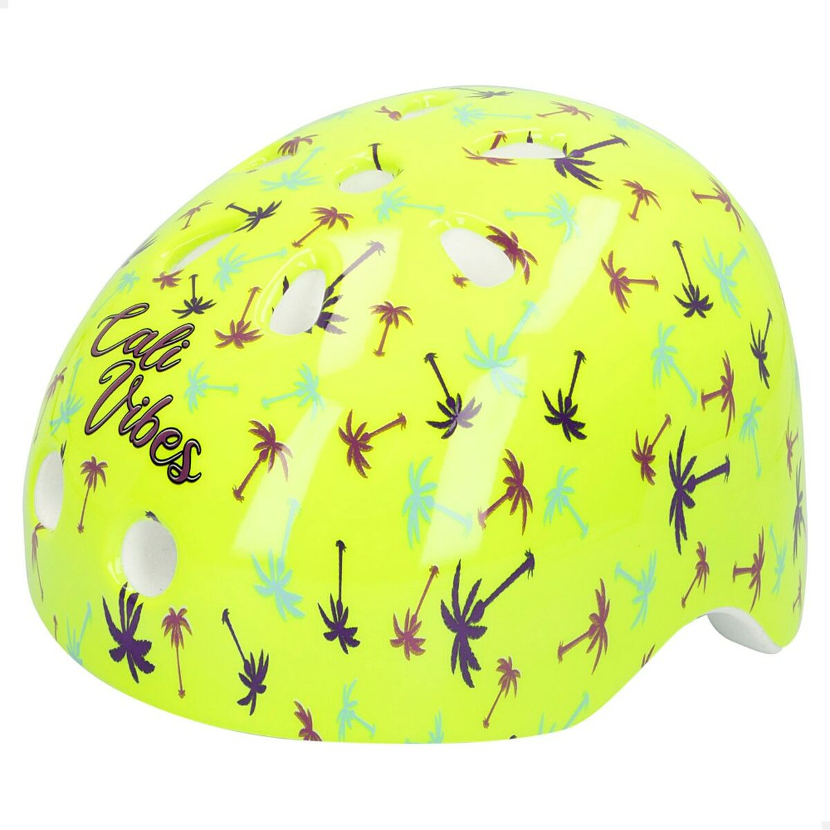 Casque de Cyclisme pour Enfants Colorbaby Neon Cali Vibes Jaune (4 Unités) - Atom Motors