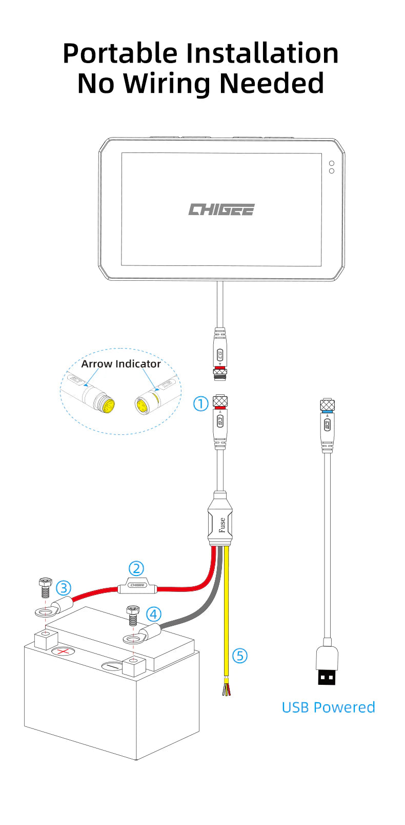 Carplay moto / vélo | CHIGEE | AIO-5 Play - Atom Motors